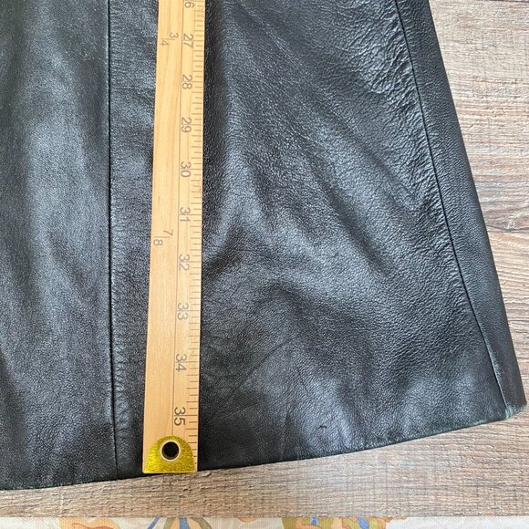 WILSONS Womens Distressed Soft Leather Jacket Size L Button Grunge 90s Y2K Goth - Picture 10 of 16